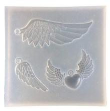 Molde de silicone com pingente de resina, faça você mesmo, artesanato, fazer joias, molde de asas de anjo 2024 - compre barato