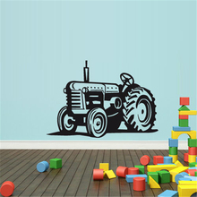Наклейка на стену Виниловая наклейка для спальни мальчиков трактор погрузчик, бульдозер, для детских комнат, съемный Высокое качество Арт Декор Наклейки на стены D759 2024 - купить недорого