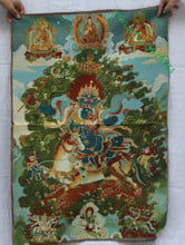 Mural de Thangka de 36 pulgadas, bordado de seda tibetana de budismo, Palden, Lhamo Deity, pintura de Thangka 2024 - compra barato