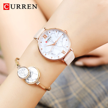 Reloj Mujer CURREN Брендовые женские часы с кожаным ремешком кварцевые часы для дам уникальный циферблат наручные часы женские часы Montre Femme 2024 - купить недорого