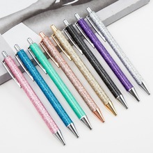 40 Pcs/lot Glitter Sequin Metal Ballpoint Pens for Writing Cute Press 1.0 Mm Black Ink Ball Pen Business Pen School Supplies 2024 - buy cheap