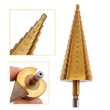 HSS Titanium Coated Step Drill Bit 4-32mm Drilling Power Tools 4241 for Metal High Speed Steel Wood Hole Cutter Step Cone Drill 2024 - buy cheap