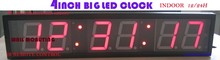 4 дюйма 6 цифр красный цвет часов, минут и секунд светодиодные часы (HIT6-4R) 2024 - купить недорого