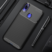 Phone Cases For Xiaomi Redmi Note 7 Case Carbon Fiber Soft Silicone Protective Back Cover For Redmi Note 7 note7 pro 2024 - buy cheap
