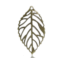 Doreen Box Lovely Charm Pendants Leaf Antique Bronze Hollow 24x13mm,200PCs (B22670) 2024 - buy cheap