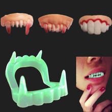 4PCS Halloween Cosplay Makeup Party Zombie Vampire Teeth Prank Freak luminous False Teeth Novelty funny Gags Practical Jokes 2024 - buy cheap