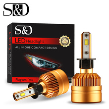 2Pcs H1 LED H3 880 881 H27 LED Headlight Bulbs 8000lm 6500K White Auto Headlamp Lamps Car LED Fog Light Kit 12V 24V 2024 - buy cheap