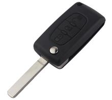 Чехол для дистанционного ключа Citroen C2/C3/C4/C5/C6, откидной Чехол с 3 кнопками, лезвие VA2, без держателя аккумулятора, чехол для ключа-брелка, 50 шт./лот 2024 - купить недорого