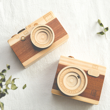 Новый милый Nordic висит деревянная камера игрушка музыкальная шкатулка комната Декор интерьера статьи Детские подарки на день рождения деревянные игрушки для детей 2024 - купить недорого