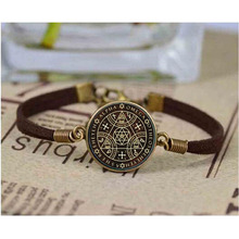 1 units / lot Key of Solomon Sigil Logo Round bracelet Vintage Steel Choker bracelets Jewelry Gift Gaudy Adventurer Bangle 2024 - buy cheap