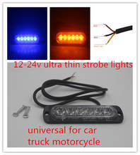 2x 7.5W ultra thin LED external warning lamp Car grill trailer light motorcycle Strobe truck lights 19 Flash mode waterproof 2024 - buy cheap