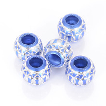 Beads,Loose beads 12mm Round Aluminium Beads,Blue Beads With Carving,Sold of 200pcs 2024 - buy cheap