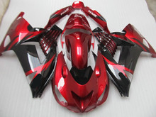 Набор обтекателей для мотоциклов, для KAWASAKI Ninja ZX14R 2006 2007, форма для литья под давлением ZX14R 06 07, красные, черные Обтекатели aet + подарки SQ51 2024 - купить недорого