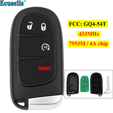 4 button Smart Remote Key Fob for Jeep Cherokee RAM 433MHz 7953M 4A Chip FCC: GQ4-54T 2024 - buy cheap