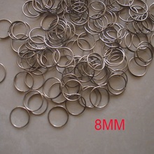 1000pcs/lot , 8mm Crystal Prism Connectors Stainless Steel Rings , Free Shipping,Chromium Color 2024 - buy cheap