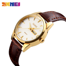 SKMEI Fashion Mens Watches Top Brand Luxury Calendar Display Watch Men 3Bar Waterproof Quartz Wristwatches Relogio Feminino 9073 2024 - buy cheap