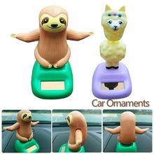 Car Accessories Cartoon Head Shaking Doll Solar Toy Powered Car Decoration Sheep Sloth Innovative Halloween Gift Car Ornament 2024 - buy cheap