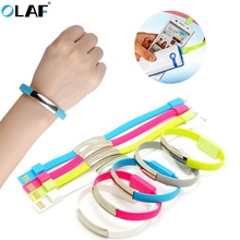 OLAF Bracelet USB Charger Cable Wearable Portable Type C Micro USB Phone Charger Cord for iPhone Xs Max Samsung Xiaomi Huawei 2024 - buy cheap