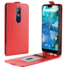 Luxo Retro caso Capa de Couro para Nokia 7.1 TA-1085 TA-1095 TA-1096 TA-1100 carteira de couro da aleta casos fundas coque Estojo> 2024 - compre barato