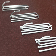 Free Shipping 100 PCS STRONG METAL CURTAIN TAPE HOOKS SILVER WHITE FINISH PIN HOOKS PINCH GOBLET PLEAT 2024 - buy cheap