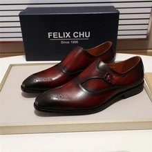 3 вида цветов обувь в европейском стиле; деловая обувь в стиле джентльмена; Мужские модельные лоферы с острым носком; обувь для мужчин; обувь с пряжкой на ремешке для вечеринки 2024 - купить недорого