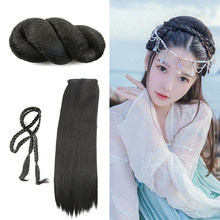 black vintage hair set for princess chinese ancient dynasty women cosplay halloween cosplay masquerade party supplies 2024 - buy cheap