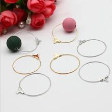 Fashion 50pcs 30/40mm Big Hollow Circle With Hanging Hoop Earring Fit Woman Beading Hoop Diy Earrings Jewelry Making Accessories 2024 - buy cheap