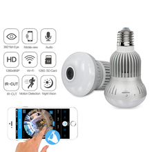 New HD Wifi Mini Fisheye Bulb Panoramic Cam Video Home Security 360 Degree IR Night Vision Smart Surveillance IP Lamp Camera 2024 - buy cheap
