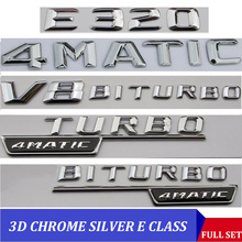 3D Chrome E CLASS W212 W213 Emblem E200 E300 E320 E350 Letter Auto Car Sticker Badge Logo Emblema For Mersedes Mercedes Benz AMG 2024 - buy cheap