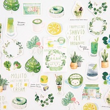 Green forest  Decorative Stationery mini Stickers set Scrapbooking DIY Diary Album Stick Lable Kawaii Stationery 2024 - купить недорого