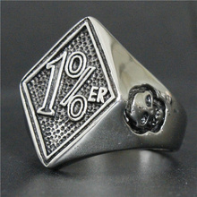 Drop Ship Cool Fashion Motor Biker Skull Ring 316L Stainless Steel Mens Women Fashion Steel 1%ER Skull Ring 2024 - buy cheap