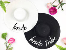 Customize Bride Tribe beach wedding floppy Mrs Sequin Sun Hats Just married Drunk in love Honeymoon bridal party gifts favors 2024 - buy cheap