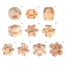 1 Uds. 3D juguete de madera hecho a mano Kong Ming Luban bloqueo adultos cerebro intelectual Tease juego rompecabezas niños regalos Juguetes 2024 - compra barato