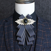 Pajarita de alta gama para hombre, corbatas multicapa, accesorios de joyería 2024 - compra barato