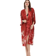 Rayon-roupão longo para mulheres, 10 cores, pijama, vestidos femininos, roupões de banho, para noivas, damas de honra, casamento, roupa de dormir sexy 2024 - compre barato