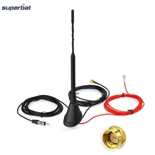 Superbat Car Antenna for DAB DAB+ AM/FM Radio Built-in Amplifier SMA Male Universal Roof Mount Rod Antenna 5M Cable for AutoDAB 2024 - buy cheap