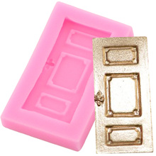 Molde de silicona para la puerta de artesanía de azúcar en 3D, moldes para decorar pasteles, Fondant, cocina, hornear Chocolate, dulces 2024 - compra barato