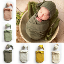 Acessórios de foto para bebês recém-nascidos, chapéu + envoltórios, bebê, menina, menino, foto, shoot, arco, roupas infantis 2024 - compre barato