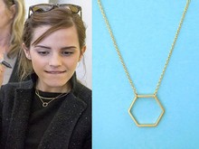 hollow Geometric Hexagon Necklace Simple Sexangle geometrical Open Line Hive Hexagon pendant Necklace lucky Polygon jewelry 2024 - buy cheap