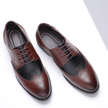 Yomior Pointed Toe Men Formal Leather Shoes Wedding Dress Male Brogue Shoe Casual Business Office Loafers Italian Mocassin Homme 2024 - buy cheap