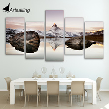 Artsailing printed painting lake scenery mountain  Canvas art wall decoration poster and prints Free shipping 2024 - buy cheap