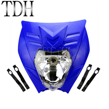 Lanterna de cabeça para motocicletas, azul, dirt pit bike, klx, xr, crf, drz, klx, klr, discreta 2024 - compre barato