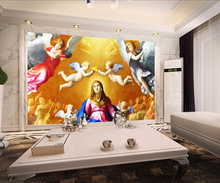 Papel tapiz 3D de lujo personalizado, cuadro al óleo de Ángel para sala de estar, dormitorio, TV, Fondo de pared impermeable, papel de pared 2024 - compra barato