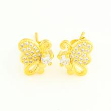 Adixyn-pendientes de mariposa para mujer, joyería de moda, Color dorado, aretes de tuerca de circonia cúbica, artículos de Arabia, Etiopia, Australia y África 2024 - compra barato