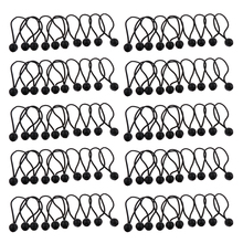 Cordas de elástico para bungee com 100 peças, 16cm, cordas para amarrar as barraca, cordas elásticas para amarrar 2024 - compre barato