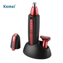 Kemei 2 in 1 Fashion Nose Trimmer Electric Shaving Safe Face Care Clipper Trimmer For Nose Hair Trimmer for Man and Woman 2024 - buy cheap