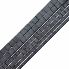 Natural Stone Hematite Beads Matt Square shape Loose stone beads 2/3/4mm for DIY Necklace Bracelet Jewelry Making Accessories 2024 - buy cheap