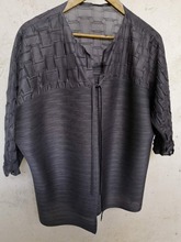 HOT SELLING Miyake three quarter and batwing sleeve coat fashion fold belt coat IN STOCK 2024 - buy cheap