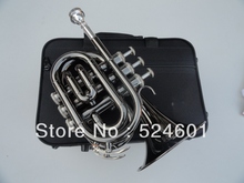 OVES Brand the the pocket trumpet descending Bb major Trompeta The major Nickel Plated black 123mm trumpet TR-350 2024 - buy cheap