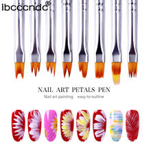 Newest 8pcs/lot Acrylic Painting Brush Set UV Gel Polish Flower Drawing Pen Black Handle Manicure Tool Nail Art Design 2024 - buy cheap